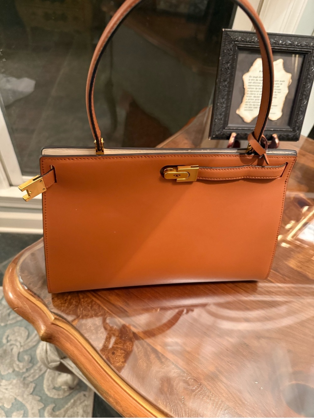Classic Tory Burch NWOT Tan Leather Top-Handle Bag